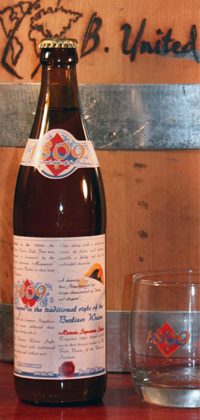 "1809" Berliner Weisse Style bottle and glassware