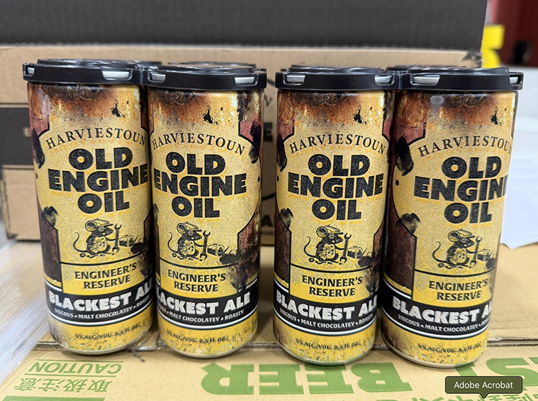 Old Engine Oil Special "Engineer's Reserve" bottle