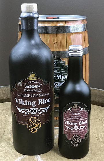 Viking Blod 750mL ceramic bottle label.