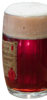 Aecht Schlenkerla Fastenbier in a 500mL glass mug.