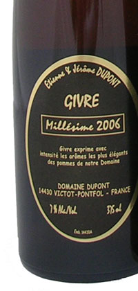 E. Dupont Cidre de Givre 375mL bottle.